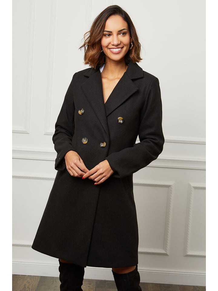 Le Comptoir du Manteau Płaszcz przejściowy w kolorze czarnym rozmiar: 38