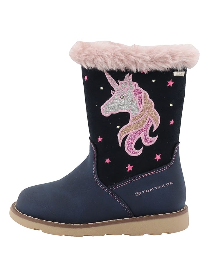 Tom Tailor Kozaki w kolorze granatowym rozmiar: 30