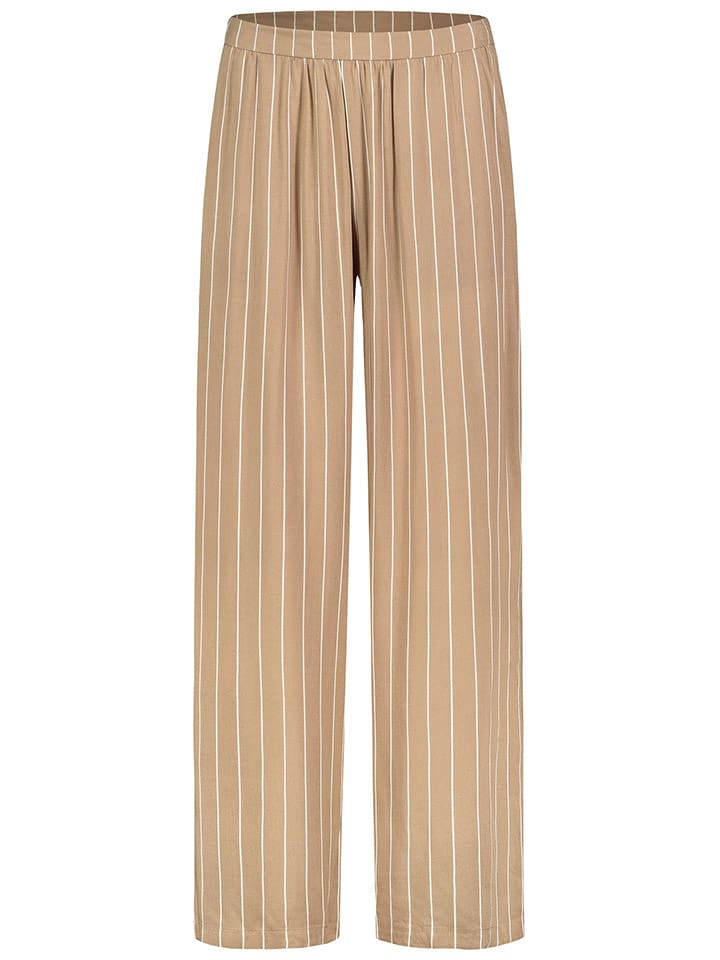 Sublevel Spodnie w kolorze jasnobrązowo-białym rozmiar: S