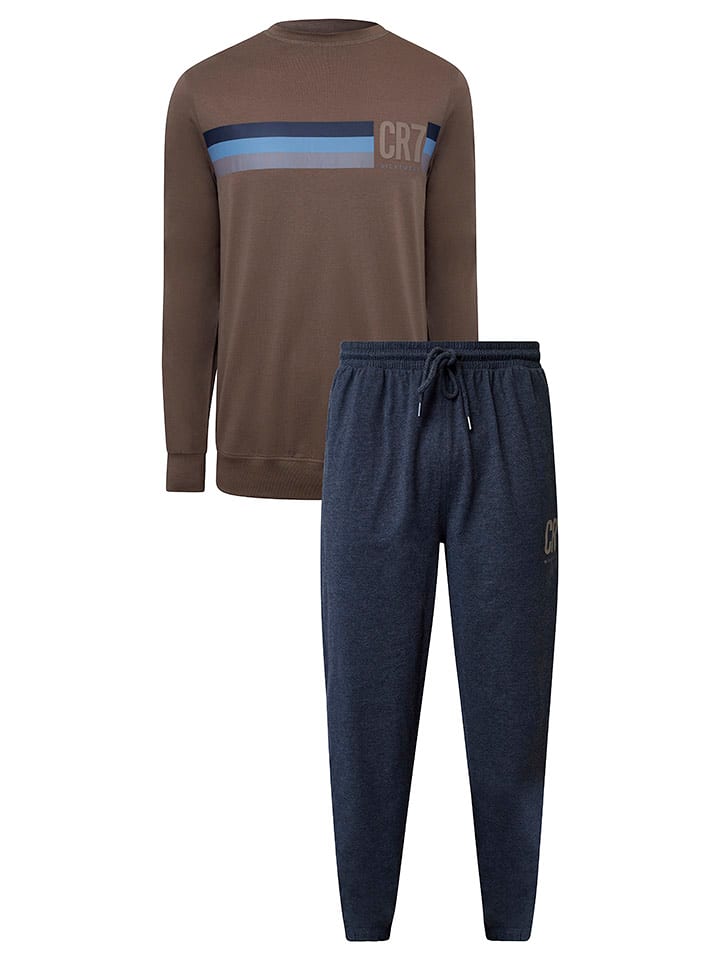CR7 Piżama w kolorze brązowo-granatowym rozmiar: M