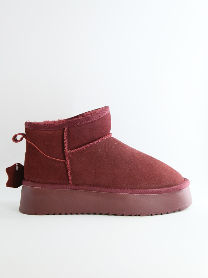 Bellucci Skórzane botki w kolorze bordowym rozmiar: 41