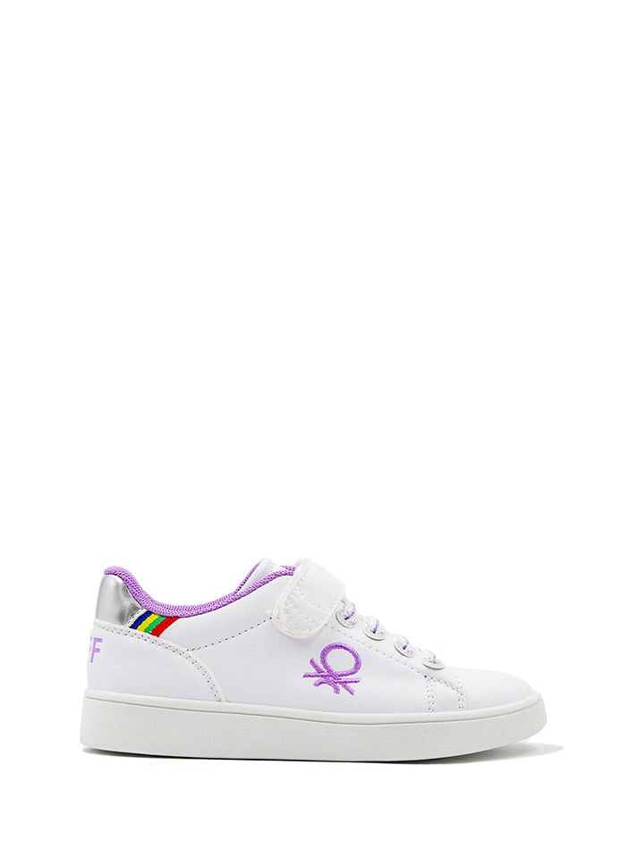 Benetton Sneakersy w kolorze biało-fioletowo-błękitnym rozmiar: 24