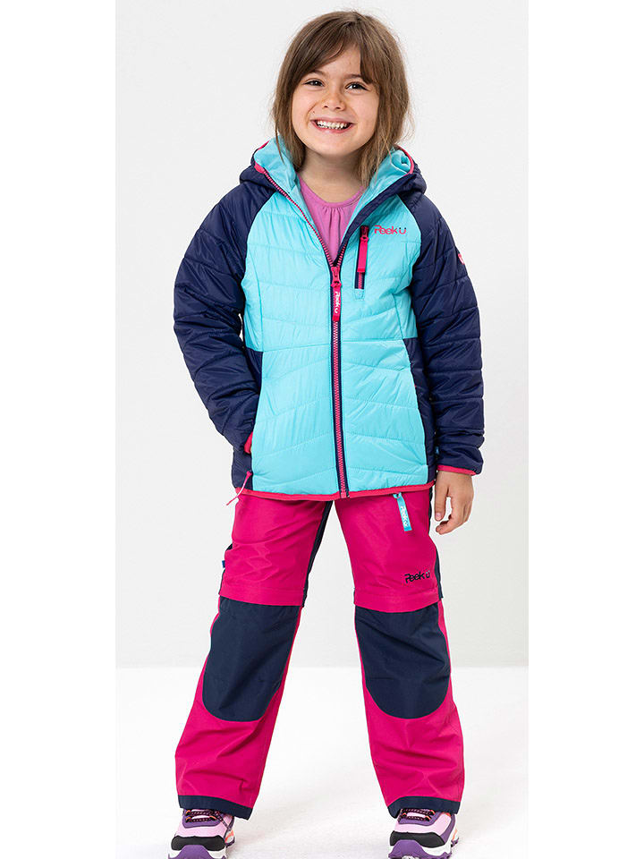 Peek U Całoroczna kurtka pikowana "Cordelia" w kolorze granatowo-turkusowym rozmiar: 164