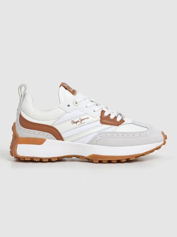 Pepe Jeans FOOTWEAR Sneakersy "Lucky Class" w kolorze biało-szarym rozmiar: 37