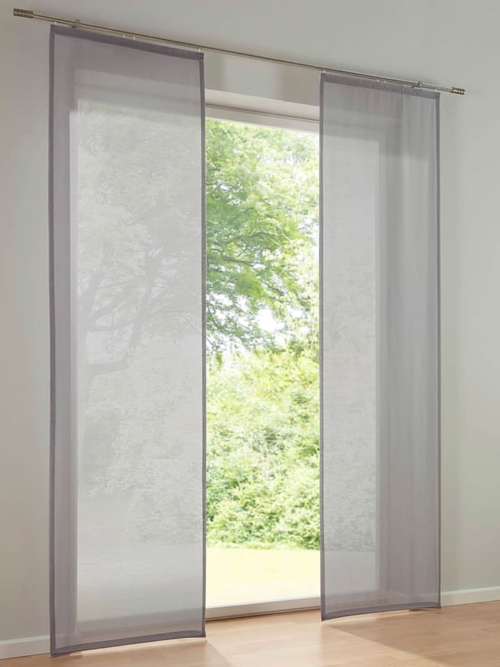heine home Zasłona przesuwna w kolorze szarym rozmiar: 225x60 cm