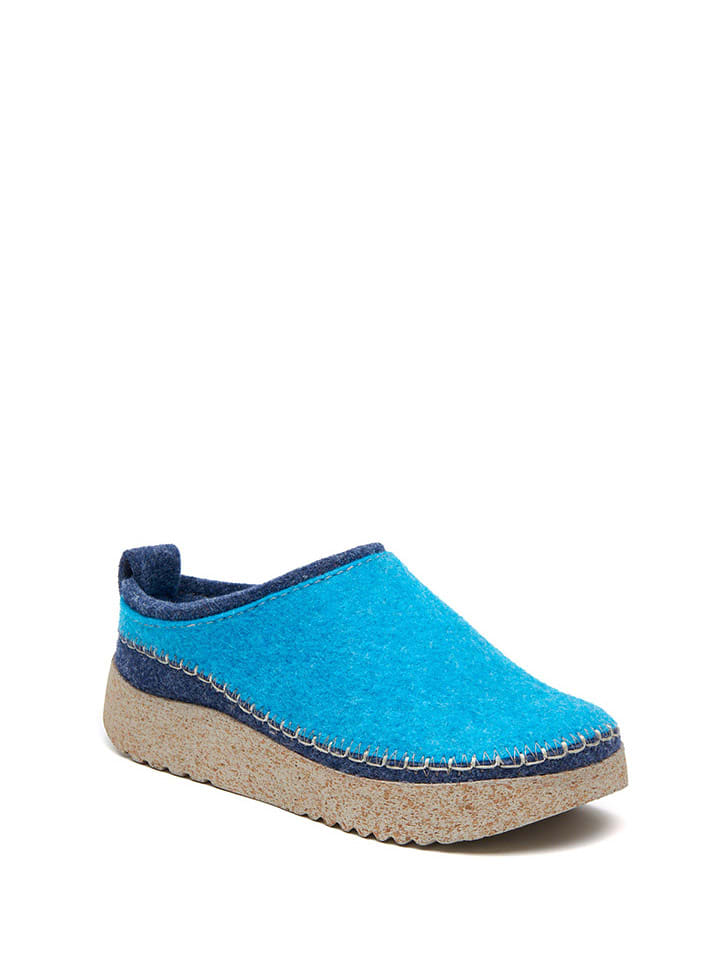 Comfortfusse Wełniane kapcie w kolorze niebieskim rozmiar: 44