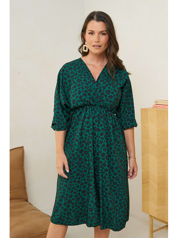 Curvy Lady Sukienka w kolorze ciemnozielonym rozmiar: 48/50