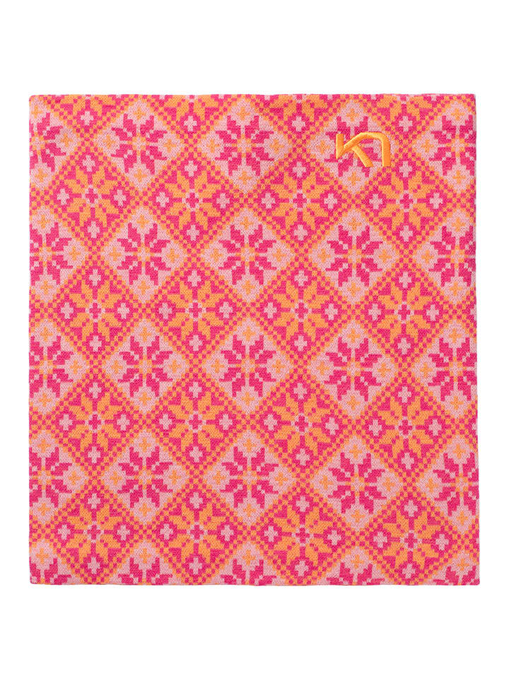 KARI TRAA Wełniany szal-koło w kolorze różowo-brzoskwiniowym rozmiar: onesize