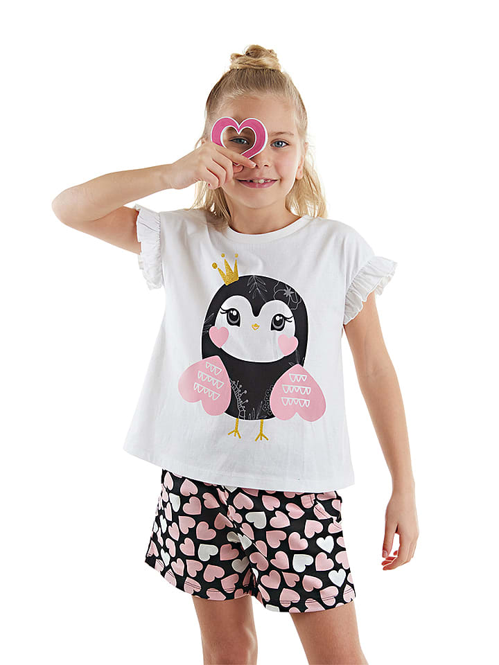 Denokids 2-częściowy zestaw "Sweet Owl" w kolorze białym ze wzorem rozmiar: 104