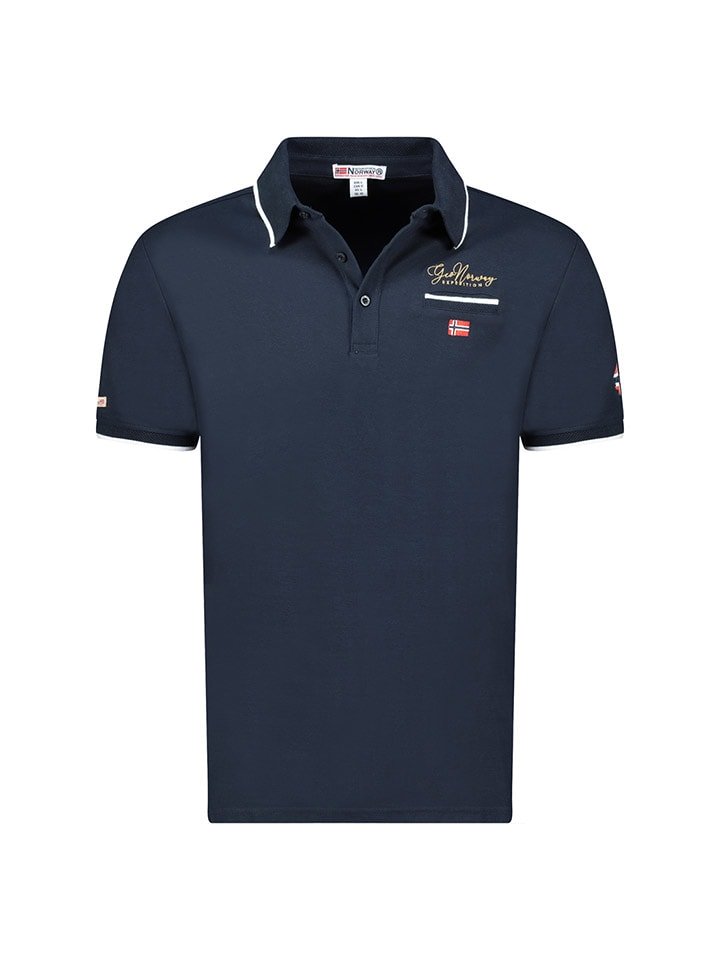 Geographical Norway Koszulka polo "Kara" w kolorze granatowym rozmiar: 152