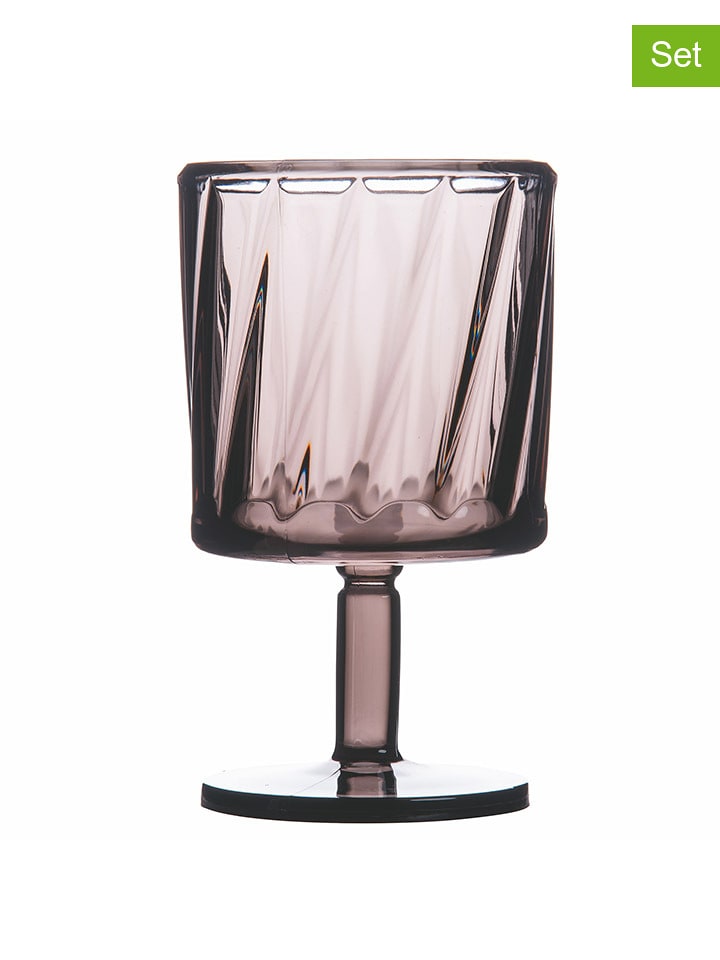 Villa d´Este Kieliszki (6 szt.) "Fashion Fume" w kolorze szarym - 340 ml rozmiar: onesize