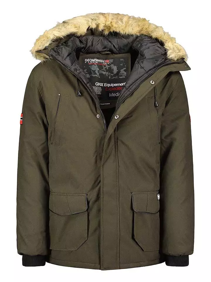 Geographical Norway Parka "Claude" w kolorze khaki rozmiar: 164