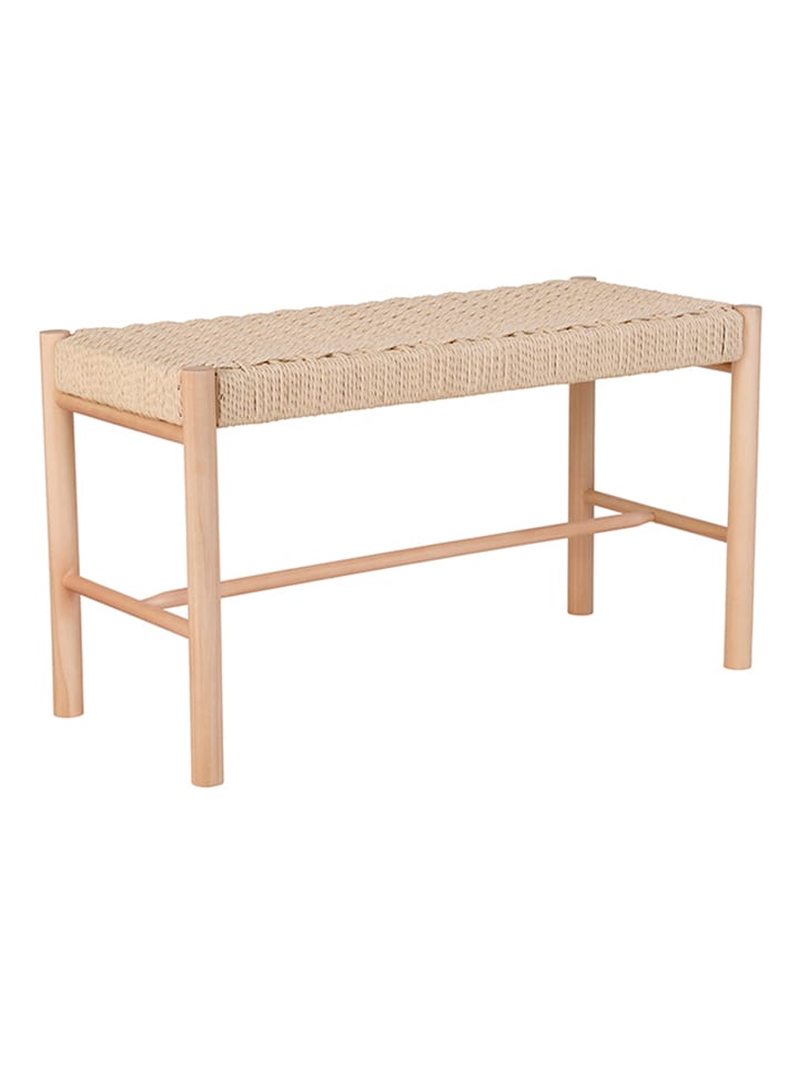 House Nordic Ławka "Abano" w kolorze beżowym - 80 x 45 x 35 cm rozmiar: onesize