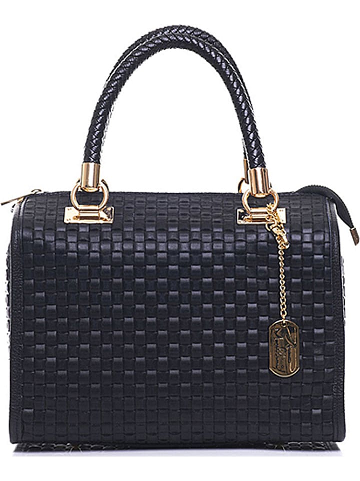 Anna Morellini Skórzana torebka "Viola" w kolorze czarnym - 30 x 26 x 17 cm rozmiar: onesize