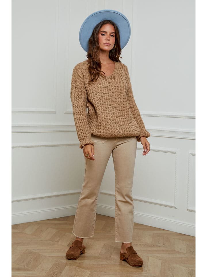 L'armoire de Suzette Sweter w kolorze jasnobrązowym rozmiar: 38/40