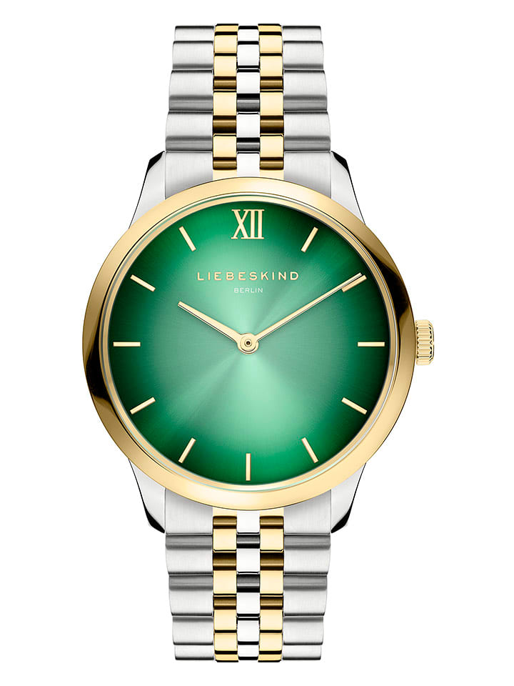 Liebeskind Zegarek kwarcowy w kolorze srebrno-złoto-zielonym rozmiar: onesize