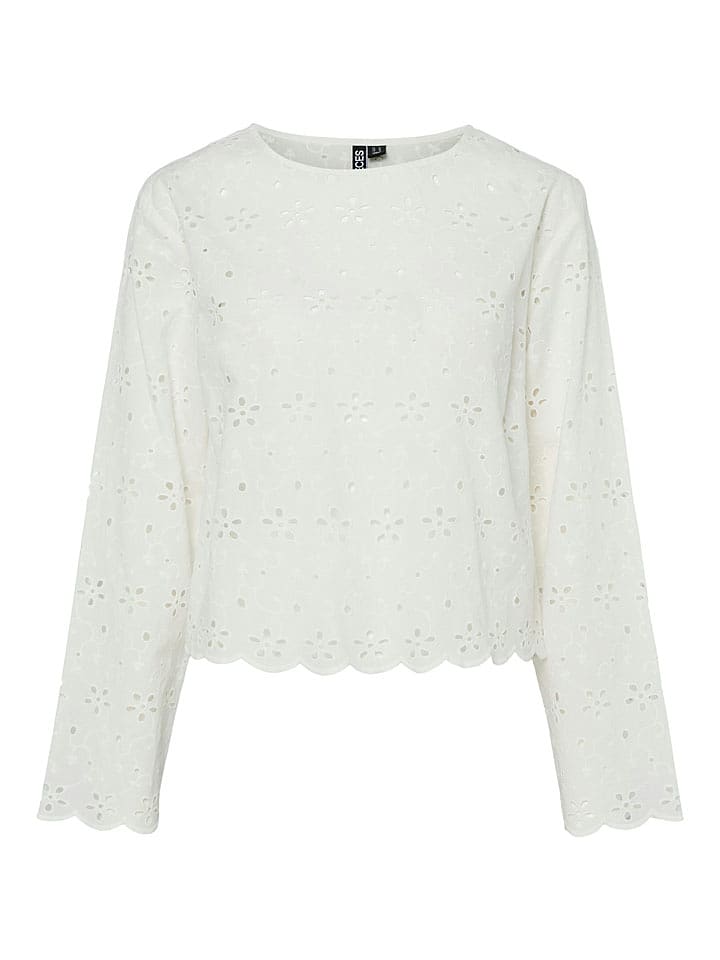 Pieces Sweter "Tarmorine" w kolorze białym rozmiar: XS