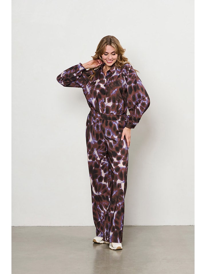 &Co Woman Spodnie w kolorze fioletowo-brązowym rozmiar: XXL