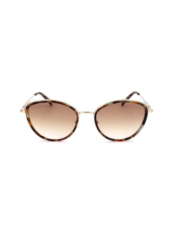 Longchamp Damskie okulary przeciwsłoneczne w kolorze brązowo-błękitnym rozmiar: 54