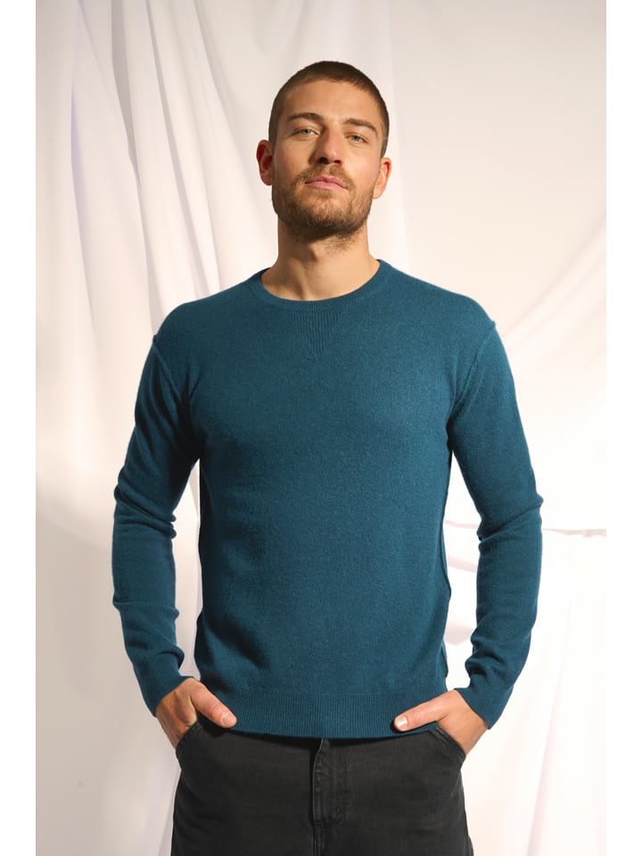Just Cashmere Kaszmirowy sweter "Noe" w kolorze niebieskim rozmiar: XL