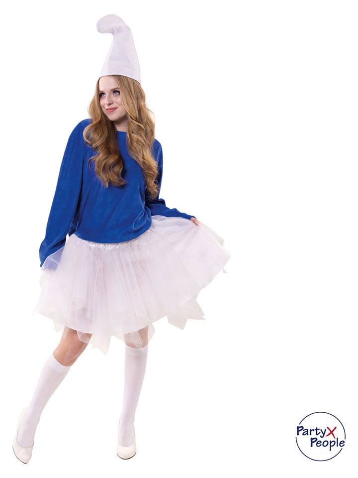 Party x People 2-częściowy kostium "Big Smurf Smörfi" w kolorze niebiesko-białym rozmiar: L