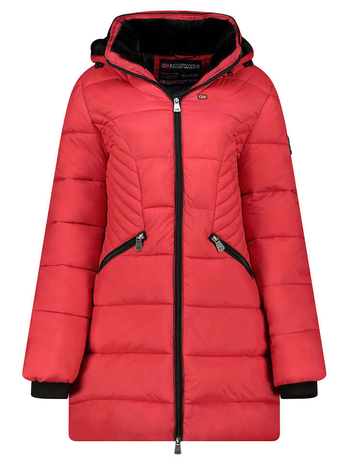 Geographical Norway Płaszcz zimowy "Bee" w kolorze czerwonym rozmiar: XL