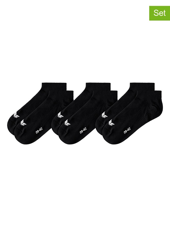 erima Skarpety-stopki (3 pary) w kolorze czarnym rozmiar: 31-34