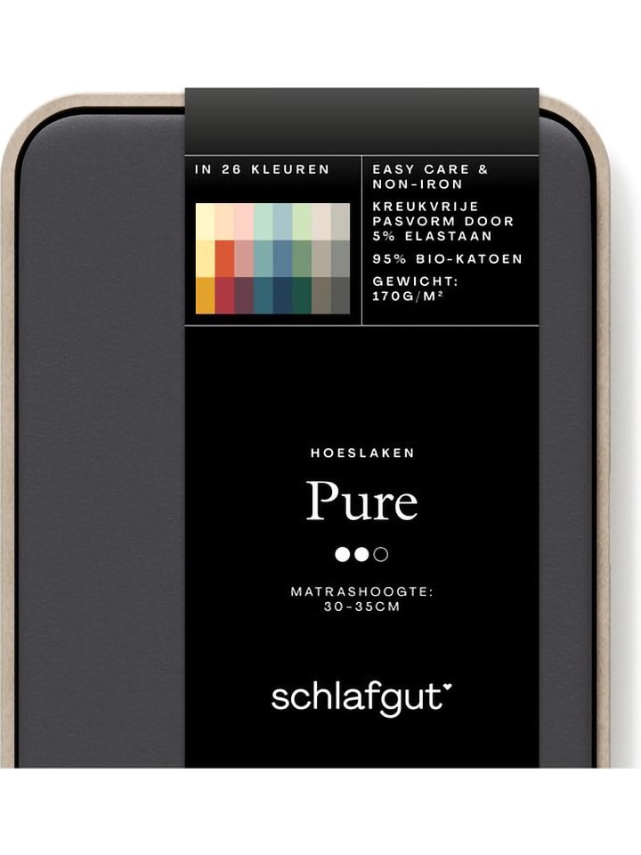 Schlafgut Dżersejowe prześcieradło w kolorze szarym na gumce rozmiar: 120-130x200-220 cm