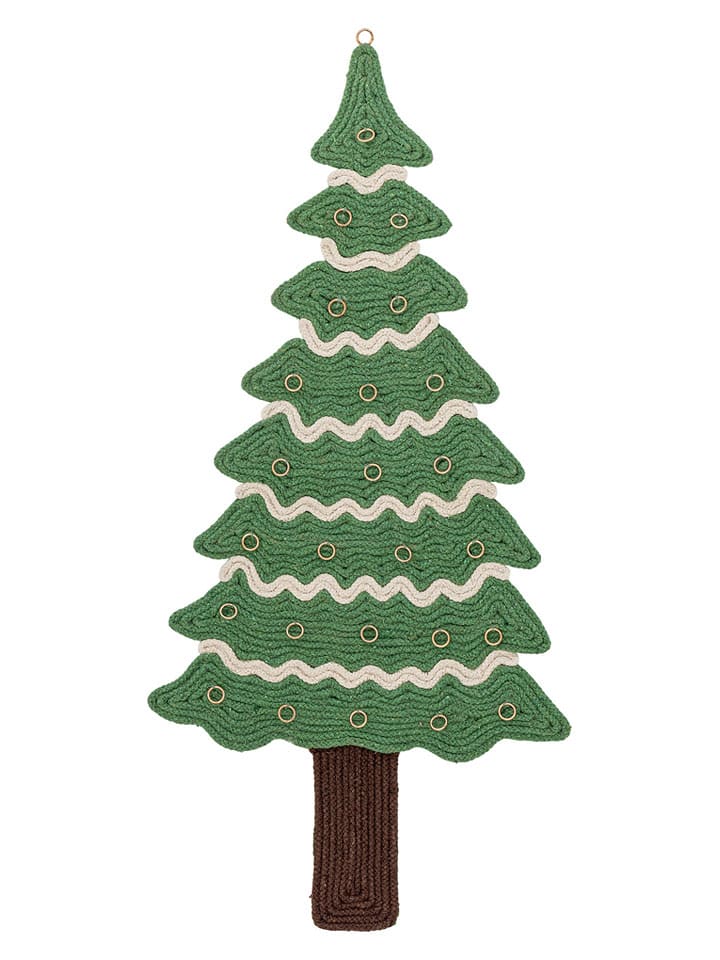 Bloomingville Kalendarz adwentowy "Douglas" w kolorze zielonym - 90 x 45 cm rozmiar: onesize