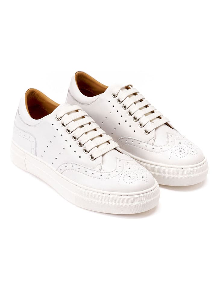 British Passport Skórzane sneakersy w kolorze białym rozmiar: 37