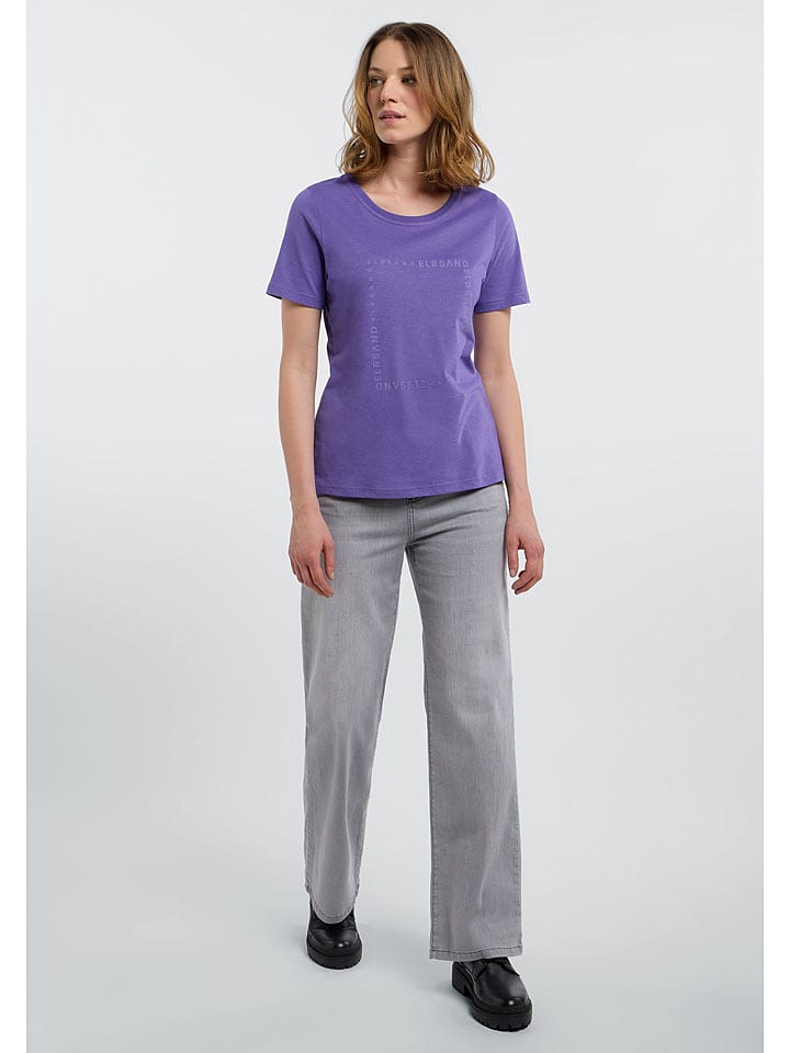 ELBSAND Koszulka "Lora" w kolorze fioletowym rozmiar: XS