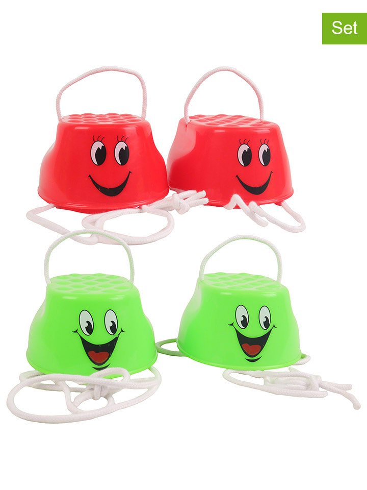 Blue Sky Szczudła (2 pary) w kolorze czerwono-zielonym - 3+ rozmiar: onesize