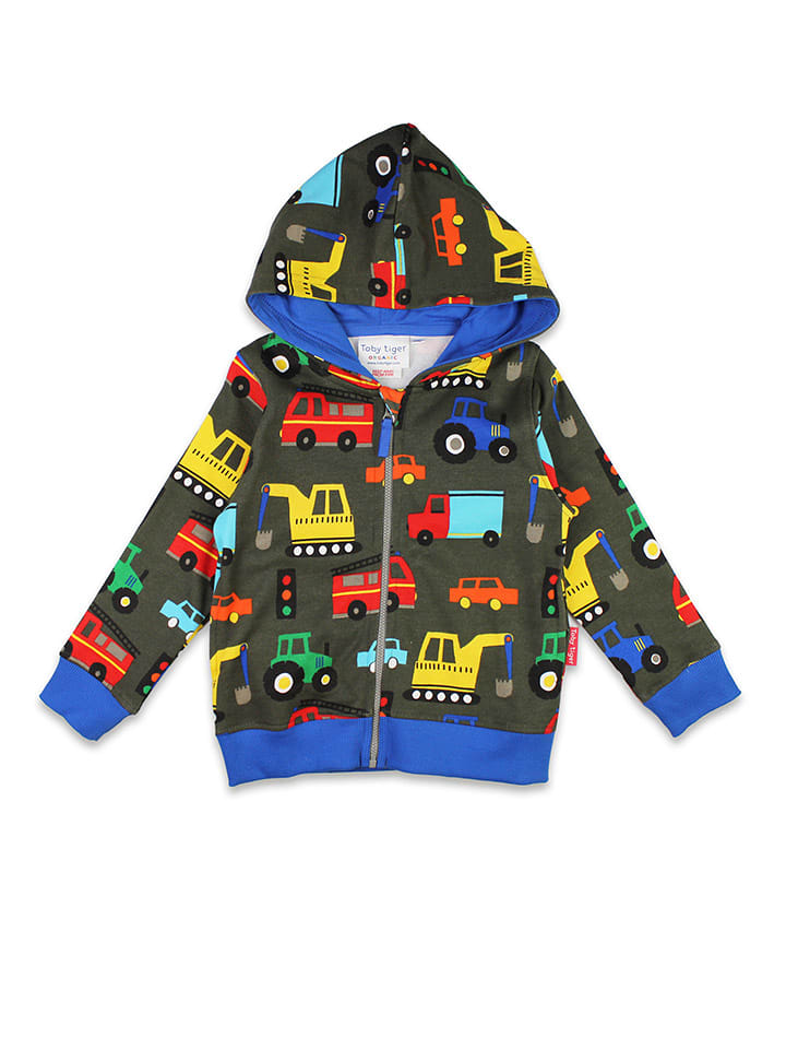 Toby Tiger Bluza w kolorze antracytowym ze wzorem rozmiar: 110