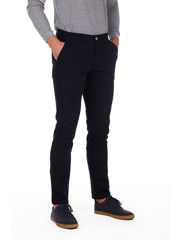 The Time of Bocha Spodnie chino w kolorze granatowym rozmiar: 50