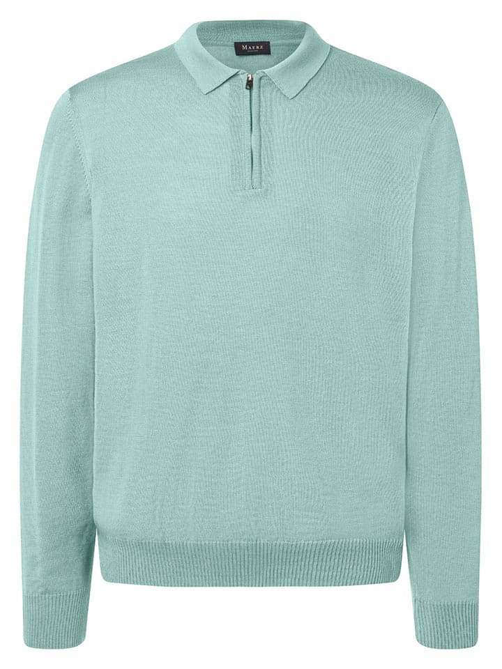 Maerz Muenchen Wełniany sweter w kolorze turkusowym rozmiar: 58