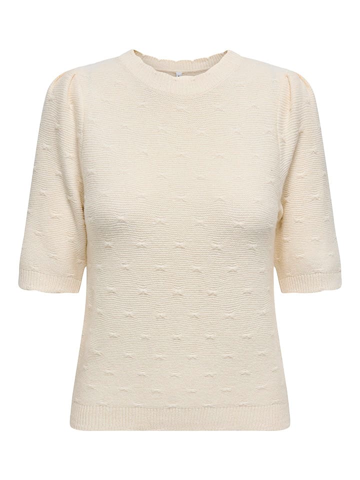 ONLY Sweter w kolorze kremowym rozmiar: L