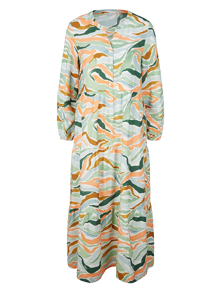 Tom Tailor Sukienka w kolorze zielono-pomarańczowym rozmiar: 34