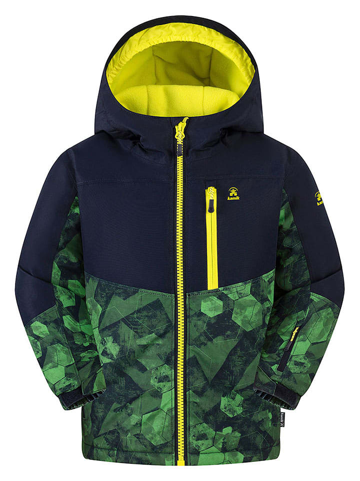 Kamik Kurtka zimowa w kolorze granatowo-zielonym rozmiar: 104