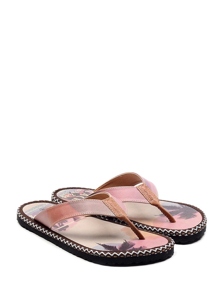 Calceo Japonki w kolorze jasnoróżowym ze wzorem rozmiar: 42