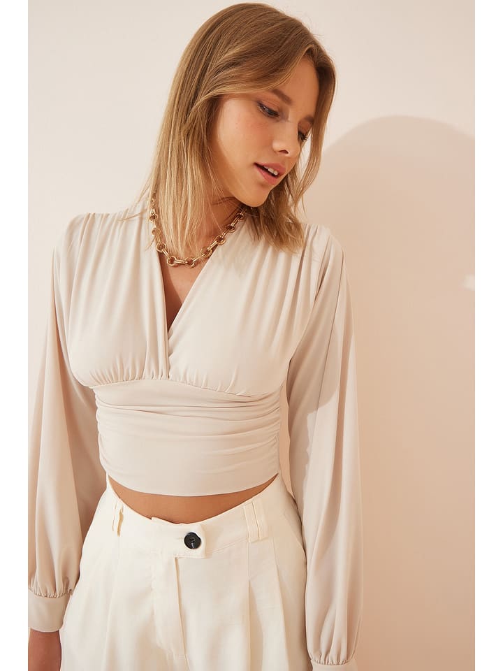 Happiness Istanbul Bluzka w kolorze kremowym rozmiar: 40