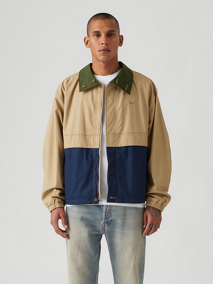 Levi's Kurtka przejściowa w kolorze beżowo-granatowym rozmiar: M