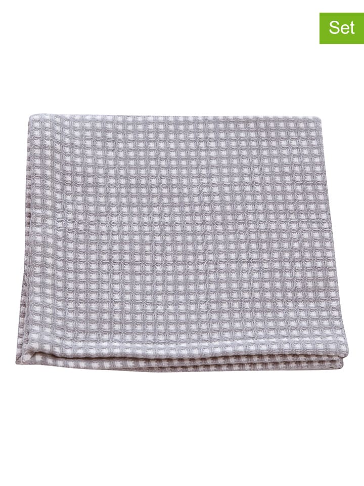 Overbeck and Friends Ściereczki (2 szt.) "Elli" w kolorze szarym do naczyń - 35 x 35 cm rozmiar: onesize