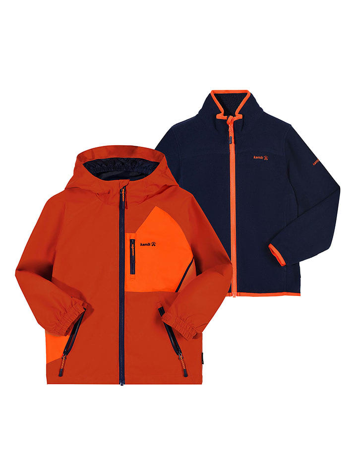 Kamik Kurtka przeciwdeszczowa 3w1 "Silas" w kolorze czerwono-granatowym rozmiar: 164