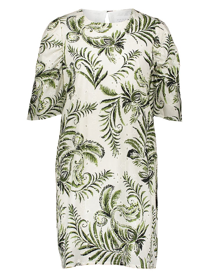 SisterS point Sukienka w kolorze kremowo-zielonym rozmiar: L