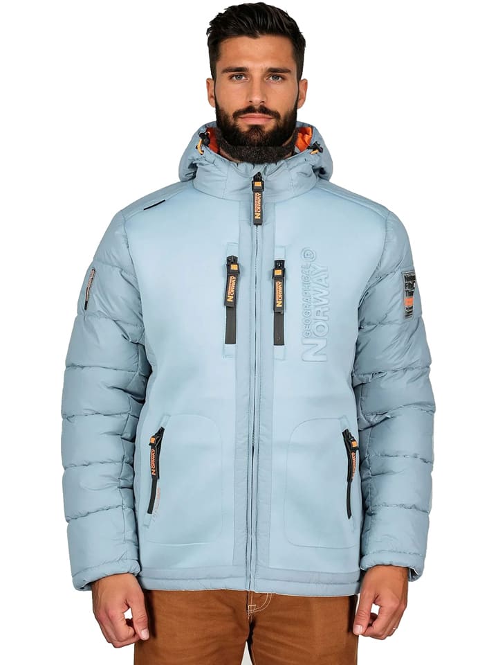 Geographical Norway Kurtka puchowa "Beachwood" w kolorze błękitnym rozmiar: XXL