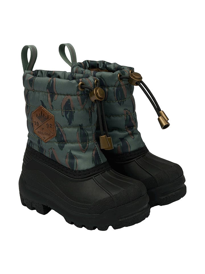 mikk-line Botki zimowe w kolorze ciemnozielono-czarnym rozmiar: 28