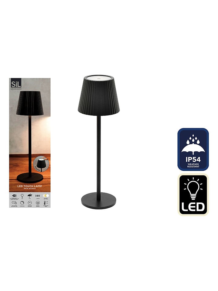 SiL Interiors Lampa stołowa LED w kolorze czarnym - wys. 36 x Ø 11 cm rozmiar: onesize