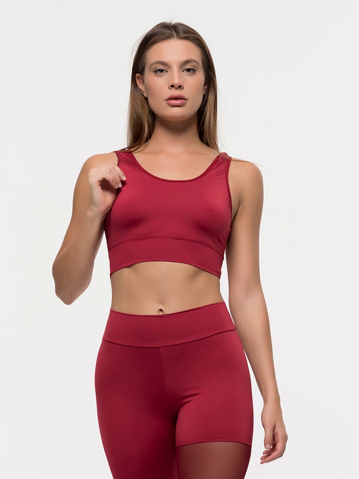 Anaissa Top w kolorze bordowym rozmiar: S/M