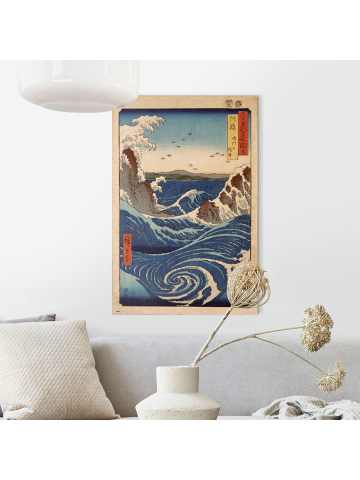 Orangewallz Druk artystyczny ''Utagawa Hiroshige - The Naruto Whirlpools'' rozmiar: 60x90 cm