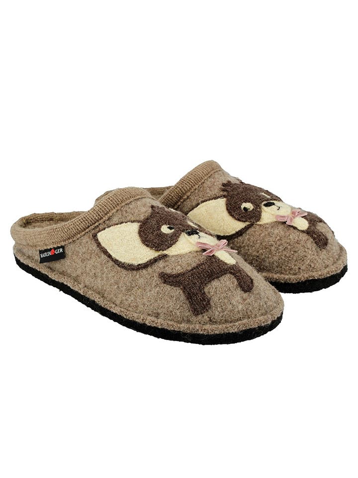 HAFLINGER Kapcie w kolorze jasnobrązowym rozmiar: 38